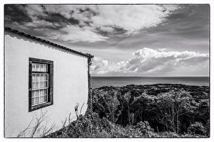 Azores Prints: Portugal, Azores, Pico Island, Santo Antonio, town buildings
