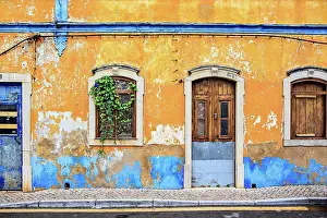 Front Of House Prints: Portugal, facade of an old abandoned house
