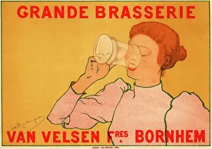 Beverage Prints: Poster by Armand Rassenfosse, Colour lithograph, 1896, 1862-1934, Private Collection
