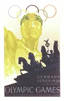 Illustration Technique Prints: Poster for the Olympic Games in Berlin, Germany, August 1936