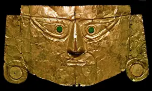 Peru Prints: Pre-Columbian art: Chimu gold burial mask