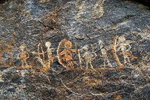 Pre historic rock paintings at Porivarai in Karikkaiyur Karikkiyoor near Kil Kotagiri