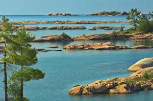 Ontario Prints: Precambrian Shield rock along Georgian Bay (Lake Huron) Killarney Provincial Park Ontario Canada