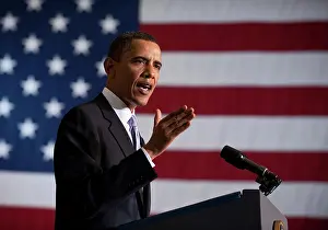 Cape Canaveral Prints: President Barack Obama delivers a speech at the Operations