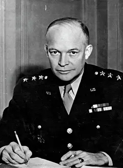 1944 Prints: President Dwight Eisenhower - Gen. Scenes - Prior To 1960 - Personality. March 8, 1944