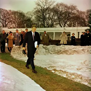 Press Prints: President Kennedy departs the White House via helicopter