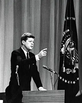 Kennedys Prints: Press Conference, State Department Auditorium