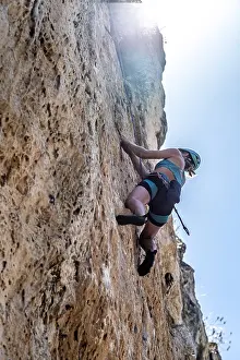 Live Prints: pretty girl climbing on a sunny day