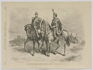 Horseman Prints: Prince Bismarck and Count Andrassy on the way to the Revue on September th from About the Land and Sea