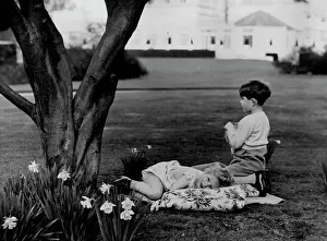 King Of Great Britain Prints: Prince Charles & Princess Anne - Together 1950 To 1960 - British Royalty