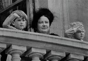 Lady Elizabeth Bowes Prints: Prince And Princess Salute -- Prince Charles and Princess Anne