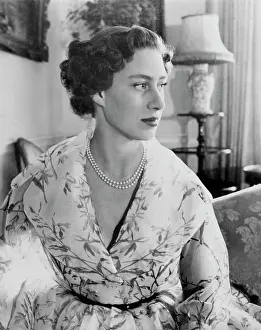 Monarchy Prints: Princess Margaret Birthday Portrait - This Portrait of Princess Margaret was made in the Morning Room at Clarence House