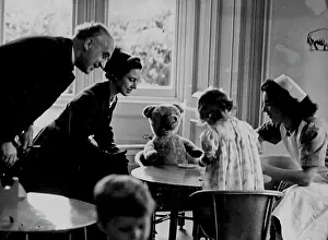 Countess Of Snowdon Prints: Princess Margaret visits a children's hospital