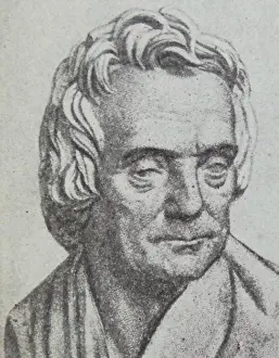 Professor Prints: Print of a stone bust of Thomas Chalmers (1780-1847) a Scottish minister