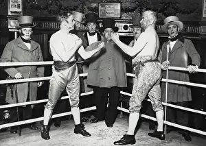 Boxer Prints: Prize-Fighting as it was in 1960 and Boxing as it is Expected to be in 1980 - Pat O'keefe (right) with Bill Knight