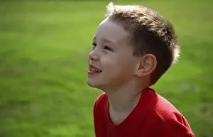 Wear Prints: Side profile of a boy smiling