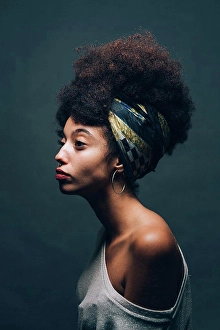 Bame Prints: Profile portrait of a young woman