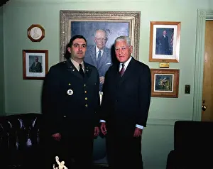 George Prints: Promotion ceremony, White House Army Signal Agency (WHASA) staff