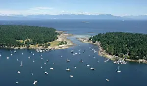 Yachting Prints: Protection Island and Newcastle Island off Nanaimo