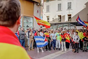 Demonstration Prints: Protest against the Spanish government of Pedro Sanchez