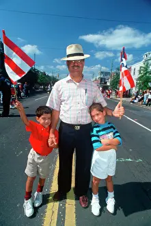 Father Prints: A Puerto Rican father with his sons at the Puerto Rican Festival, Wilmington, DE