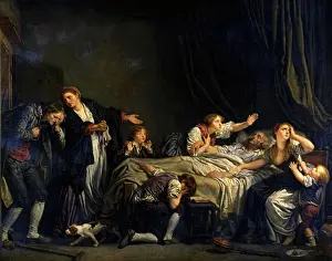 Lying On Back Prints: The Punished Son, 1778, Jean Baptiste Greuze, (1725-1805/French)