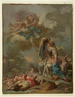 Sons Prints: The Punishment of the Arrogant Niobe by Diana and Apollo ca