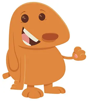 Niedlich Prints: puppy cartoon character Cartoon Illustration of Cute Dog or Puppy Animal Character Copyright: xZoonar
