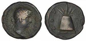 Busts Prints: ﻿quadrans. Hadrian (Roman emperor; 117-138), emperor