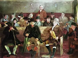 Jul07 Prints: Quaker meeting. After painting of 1839