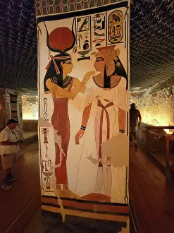 Mosaic Prints: Queen Nefertiti Temple and Tomb. Valley of the Queens. Luxor, Egypt