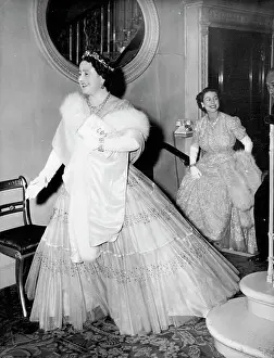 Lady Elizabeth Bowes Prints: Queen And Princess At Gala Ballet - The Queen