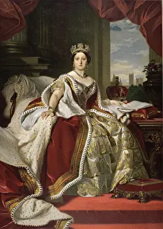 Monarch Prints: Queen Victoria of England in her Coronation Robes C