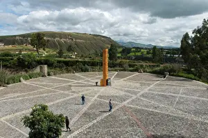 2016 Prints: The Quitsato equator monument and sundial near Cayambe in the highlands of Ecuador near Quito