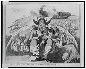 King Of Great Britain Prints: The r l cock and chickens - or the father of his people!!!