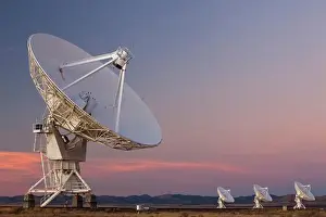 Calm Prints: Radio telescope satellite dishes of the Very Large Array, New Mexico, USA