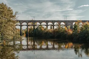 Denkmal Prints: Railway Bridge with river in Bietigheim-Bissingen
