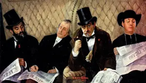 Priest Prints: In the Railway Carraige. Pierre Carrier-Belleuse (1851-1933)