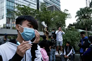 States Prints: Rally of parents of Hong Kong pro-democracy demonstrators to support young activists