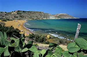 Coastline Prints: Ramla Bay, Gozo, Malta, Mediterranean, Europe
