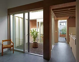 General View Prints: Rear extension interior with view of kitchen and through to interior courtyard
