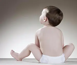Beginnings Prints: Rear view of a baby boy