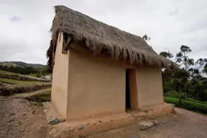 : Reconstructed Inca House, Ingapirca Archaeological Complex, Canar, Ecuador