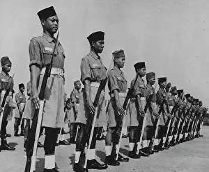 Patrol Prints: Recruits at musketry drill on the parade ground