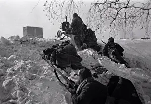 Finland Prints: Red Army soldiers. The Winter War