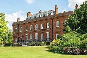 Exterior Photograph Prints: Red brick Georgian house, Redisham Hall gardens and plant nursery