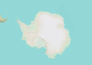 Antarctica Prints: Relief map of Antarctica