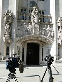Westminster Prints: relief outside the Supreme Court, London