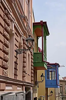 Historic Centre Prints: Renovated houses in the old town, Kala district, Tbilisi, Tbilisi, Georgia, Asia