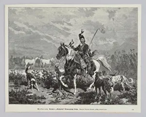 Dogs Prints: ﻿Reproduction of drawing: Wojciech Kossak (1856-1942)